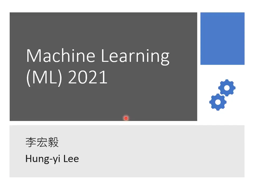 Hung-yi Lee machine learning